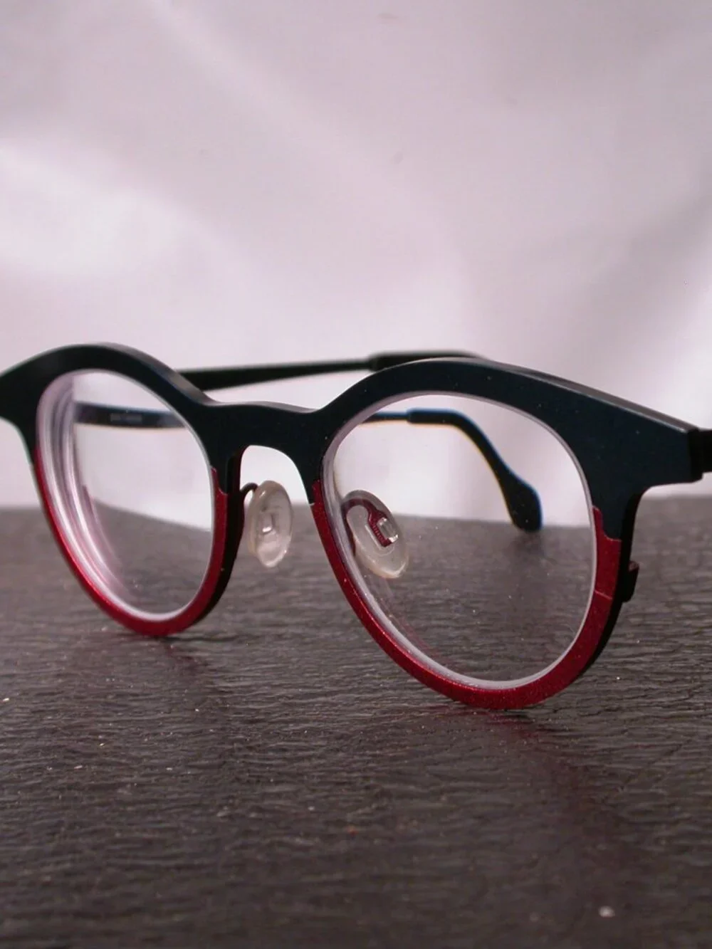 Theo Mille Blue and Red Modern Art Eyeglasses Spectacles Frames Made in Belgium